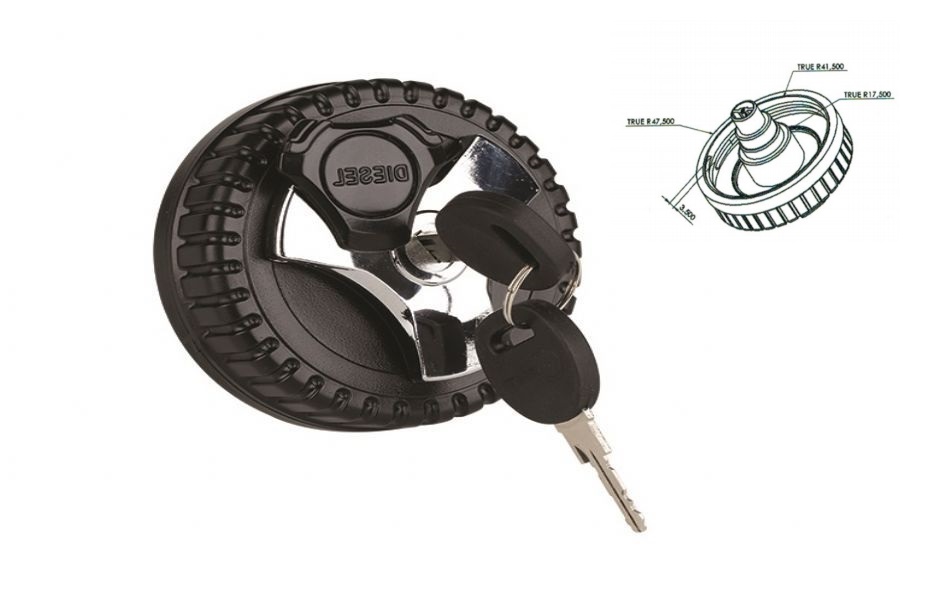 Tank fuel cap locking 60mm , Code: NIK-28