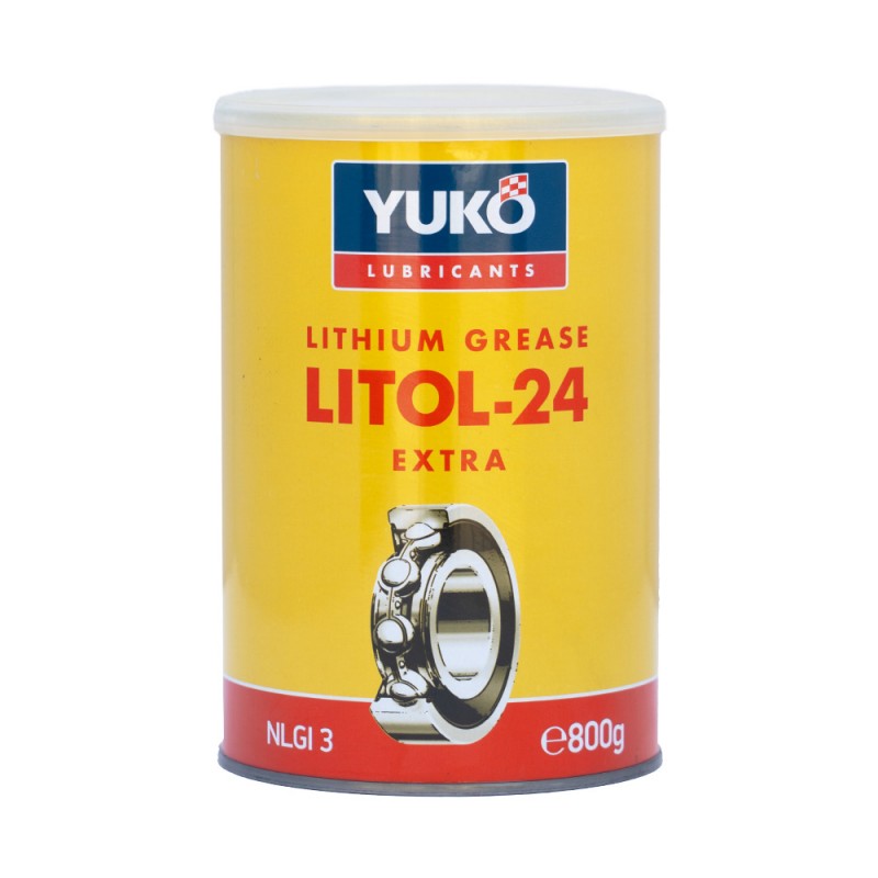 Грес  YUKO LITOL-24  0,800KG.Използва се за смазване в колесни превозни средства и промишлено оборудване като търкалящи и триещи лагери и др.